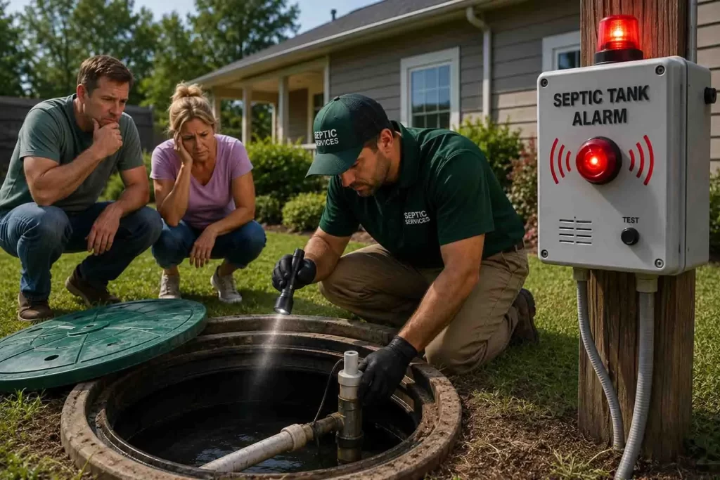 Septic services alarm